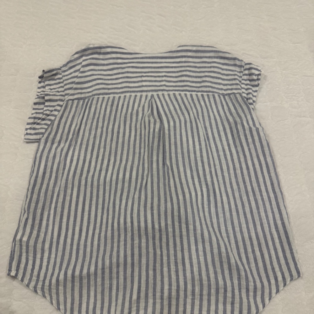 Rails “Nala” Striped Blouse • Blue Iris Vertical Stripe - Picture 5 of 6